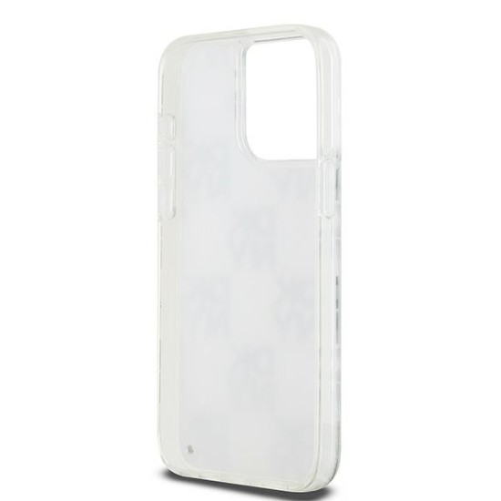 Husa pentru iPhone 15 Pro Max - DKNY Hardcase Liquid Glitter Multilogo (DKHCP15XLCPEPT) - White