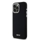 Husa pentru iPhone 15 Pro Max - DKNY Hardcase Liquid Silicone Small Metal Logo MagSafe (DKHMP15XSMCHLK) - Black