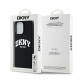 Husa pentru iPhone 15 Pro Max - DKNY Hardcase Liquid Silicone White Printed Logo MagSafe (DKHMP15XSNYACH) - Black