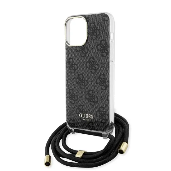 Husa pentru iPhone 15 Pro Max - Guess Crossbody Cord 4G Print (GUHCP15XHC4SEK) - Black Husa pentru iPhone 15 Pro Max - Guess Crossbody Cord 4G Print (GUHCP15XHC4SEK) - Black
