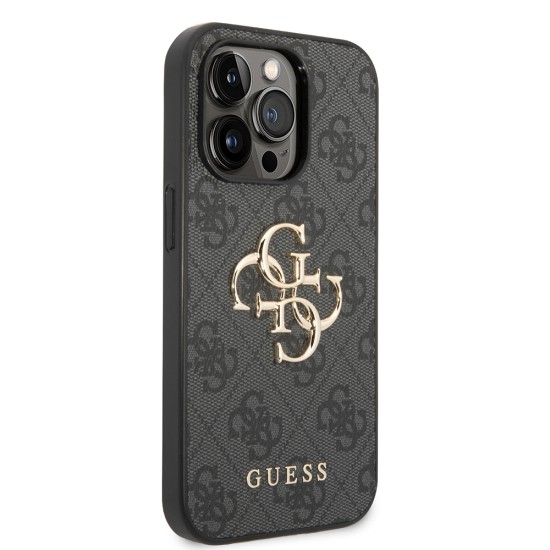 Husa pentru iPhone 15 Pro Max - Guess Hardcase 4G Big Metal Logo (GUHCP15X4GMGGR) - Grey