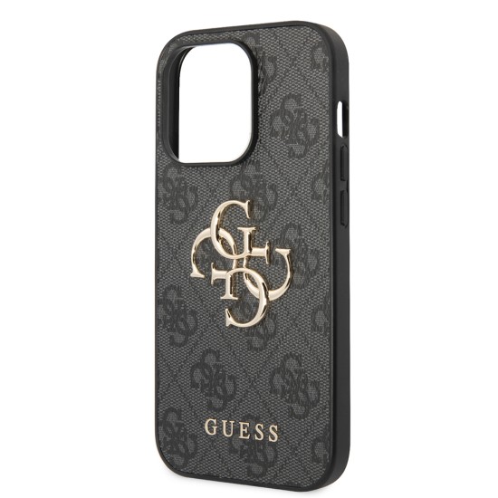 Husa pentru iPhone 15 Pro Max - Guess Hardcase 4G Big Metal Logo (GUHCP15X4GMGGR) - Grey