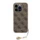 Husa pentru iPhone 15 Pro Max - Guess Hardcase 4G Charms Collection (GUHCP15XGF4GBR) - Brown