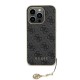 Husa pentru iPhone 15 Pro Max - Guess Hardcase 4G Charms Collection (GUHCP15XGF4GGR) - Grey