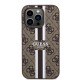 Husa pentru iPhone 15 Pro Max - Guess Hardcase 4G Printed Stripes MagSafe (GUHMP15XP4RPSW) - Brown