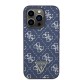 Husa pentru iPhone 15 Pro Max - Guess Hardcase 4G Triangle Metal Logo (GUHCP15XPG4GPB) - Blue