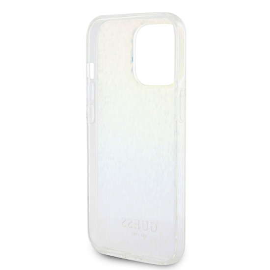 Husa pentru iPhone 15 Pro Max - Guess Hardcase IML Faceted Mirror Disco Iridescent (GUHCP15XHDECMI) - Multicolour