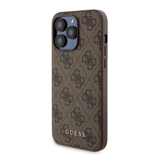 Husa pentru iPhone 15 Pro Max - Guess Hardcase Powerbank MagSafe (GUBPM5P15X4GEMGW) - Brown