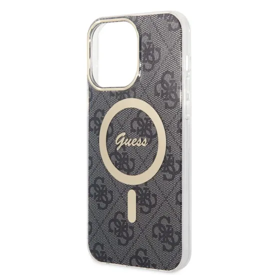 Husa pentru iPhone 15 Pro Max - Guess IML 4G MagSafe (GUHMP15XH4STK) - Black Husa pentru iPhone 15 Pro Max - Guess IML 4G MagSafe (GUHMP15XH4STK) - Black