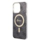 Husa pentru iPhone 15 Pro Max - Guess IML 4G MagSafe (GUHMP15XH4STK) - Black