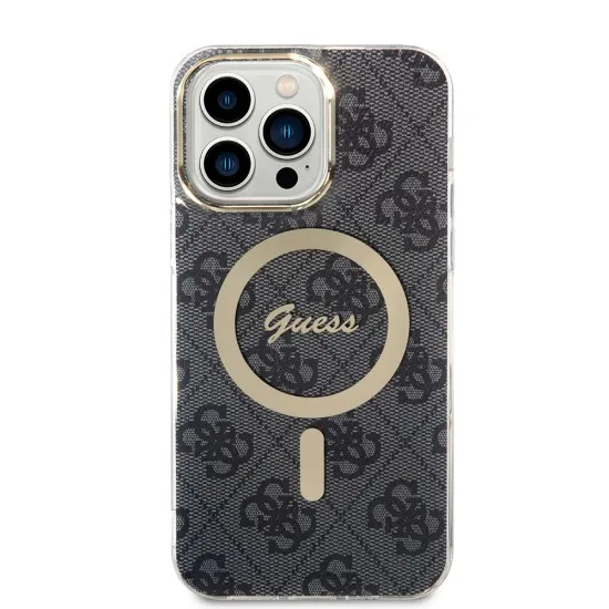 Husa pentru iPhone 15 Pro Max - Guess IML 4G MagSafe (GUHMP15XH4STK) - Black Husa pentru iPhone 15 Pro Max - Guess IML 4G MagSafe (GUHMP15XH4STK) - Black