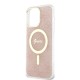 Husa pentru iPhone 15 Pro Max - Guess IML 4G MagSafe (GUHMP15XH4STP) - Pink