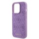 Husa pentru iPhone 15 Pro Max - Guess Leather 4G Stamped (GUHCP15XP4EPMU) - Light Purple