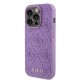 Husa pentru iPhone 15 Pro Max - Guess Leather 4G Stamped (GUHCP15XP4EPMU) - Light Purple