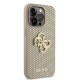 Husa pentru iPhone 15 Pro Max - Guess Leather Perforated 4G (GUHCP15XPSP4LGD) - Gold