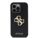 Husa pentru iPhone 15 Pro Max - Guess Leather Perforated 4G (GUHCP15XPSP4LGK) - Black