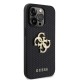 Husa pentru iPhone 15 Pro Max - Guess Leather Perforated 4G (GUHCP15XPSP4LGK) - Black