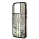 Husa pentru iPhone 15 Pro Max - Guess Liquid Glitter Gold Stripes (GUHCP15XLFCSEGK) - Black