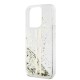 Husa pentru iPhone 15 Pro Max - Guess Liquid Glitter Gold Stripes (GUHCP15XLFCSEGT) - Transparent