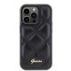 Husa pentru iPhone 15 Pro Max - Guess Quilted Metal Logo (GUHCP15XPSQSQSK) - Black