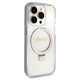 Husa pentru iPhone 15 Pro Max - Guess Ring Stand Script Glitter MagSafe (GUHMP15XHRSGSD) - Clear