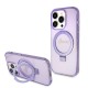 Husa pentru iPhone 15 Pro Max - Guess Ring Stand Script Glitter MagSafe (GUHMP15XHRSGSU) - Purple