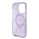 Husa pentru iPhone 15 Pro Max - Guess Ring Stand Script Glitter MagSafe (GUHMP15XHRSGSU) - Purple