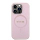 Husa pentru iPhone 15 Pro Max - Guess Saffiano MagSafe (GUHMP15XPSAHMCP) - Pink