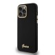 Husa pentru iPhone 15 Pro Max - Guess Silicone Script Metal Logo & Frame (GUHCP15XSMBSLK) - Black