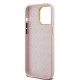 Husa pentru iPhone 15 Pro Max - Guess Silicone Script Metal Logo & Frame (GUHCP15XSMBSLP) - Light Pink