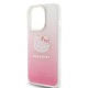 Husa pentru iPhone 15 Pro Max - Hello Kitty Hardcase IML Gradient Electrop Kitty Head (HKHCP15XHDGKEP) - Pink