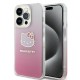 Husa pentru iPhone 15 Pro Max - Hello Kitty Hardcase IML Gradient Electrop Kitty Head (HKHCP15XHDGKEP) - Pink