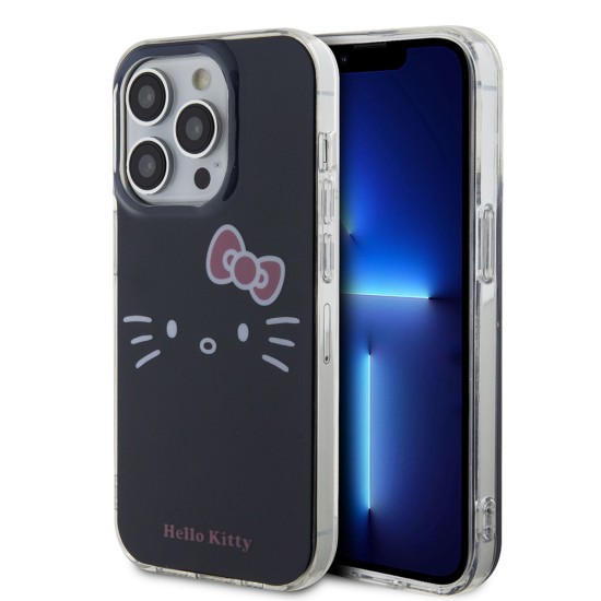 Husa pentru iPhone 15 Pro Max - Hello Kitty Hardcase IML Kitty Face (HKHCP15XHKHLK) - Black