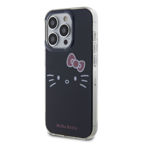 Husa pentru iPhone 15 Pro Max - Hello Kitty Hardcase IML Kitty Face (HKHCP15XHKHLK) - Black