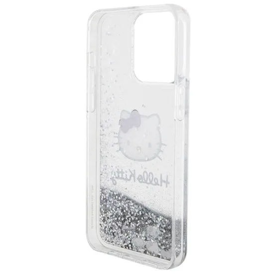 Husa pentru iPhone 15 Pro Max - Hello Kitty Hardcase Liquid Glitter Charms Kitty Head (HKHCP15XLIKHET) - Silver Husa pentru iPhone 15 Pro Max - Hello Kitty Hardcase Liquid Glitter Charms Kitty Head (HKHCP15XLIKHET) - Silver