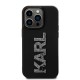 Husa pentru iPhone 15 Pro Max - Karl Lagerfeld 3D Design (KLHCP15X3DMBKCK) - Rubber Glitter Logo