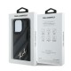 Husa pentru iPhone 15 Pro Max - Karl Lagerfeld Diagonal Quilted Script (KLHCP15XPQDSMGK) - Black