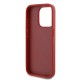 Husa pentru iPhone 15 Pro Max - Karl Lagerfeld Diagonal Quilted Script (KLHCP15XPQDSMGR) - Red