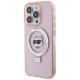 Husa pentru iPhone 15 Pro Max - Karl Lagerfeld Hardcase Ring Stand MagSafe (KLHMP15XHMRSCHP) - Pink Choupette Head