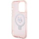 Husa pentru iPhone 15 Pro Max - Karl Lagerfeld Hardcase Ring Stand MagSafe (KLHMP15XHMRSCHP) - Pink Choupette Head