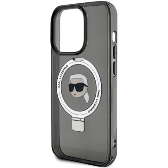 Husa pentru iPhone 15 Pro Max - Karl Lagerfeld Hardcase Ring Stand MagSafe (KLHMP15XHMRSKHK) - Karl Head Husa pentru iPhone 15 Pro Max - Karl Lagerfeld Hardcase Ring Stand MagSafe (KLHMP15XHMRSKHK) - Karl Head