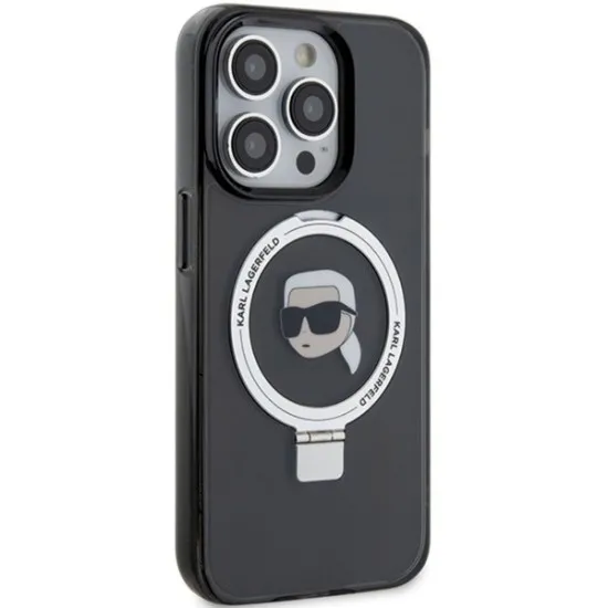 Husa pentru iPhone 15 Pro Max - Karl Lagerfeld Hardcase Ring Stand MagSafe (KLHMP15XHMRSKHK) - Karl Head Husa pentru iPhone 15 Pro Max - Karl Lagerfeld Hardcase Ring Stand MagSafe (KLHMP15XHMRSKHK) - Karl Head