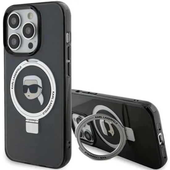 Husa pentru iPhone 15 Pro Max - Karl Lagerfeld Hardcase Ring Stand MagSafe (KLHMP15XHMRSKHK) - Karl Head Husa pentru iPhone 15 Pro Max - Karl Lagerfeld Hardcase Ring Stand MagSafe (KLHMP15XHMRSKHK) - Karl Head