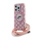 Husa pentru iPhone 15 Pro Max - Karl Lagerfeld IML Crossbody MagSafe (KLHMP15XHCKCKLCP) - Pink Monogram Karl&Choupette Head