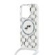 Husa pentru iPhone 15 Pro Max - Karl Lagerfeld IML Crossbody MagSafe (KLHMP15XHCKCKLCT) - Clear Monogram Karl&Choupette Head