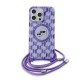 Husa pentru iPhone 15 Pro Max - Karl Lagerfeld IML Crossbody MagSafe (KLHMP15XHCKCKLCU) - Purple Monogram Karl&Choupette Head