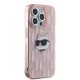 Husa pentru iPhone 15 Pro Max - Karl Lagerfeld IML Luxury (KLHCP15XHKLPCHP) - Pink Choupette Head&Monogram