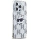 Husa pentru iPhone 15 Pro Max - Karl Lagerfeld IML Luxury (KLHCP15XHKLPCHT) - Transparent Choupette Head&Monogram