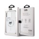 Husa pentru iPhone 15 Pro Max - Karl Lagerfeld IML MagSafe (KLHMP15XHLSCHH) - White Metal Choupette`s Head