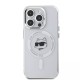 Husa pentru iPhone 15 Pro Max - Karl Lagerfeld IML MagSafe (KLHMP15XHLSCHH) - White Metal Choupette`s Head